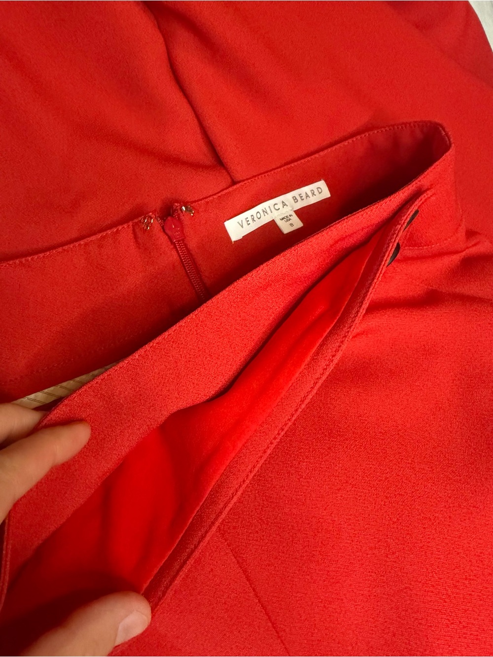 Veronica Beard Red Sailor Wide Leg Pants High Rise Trousers 8 Old Money French - Picture 11 of 14